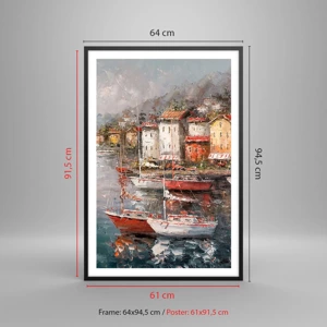 Poster in black frame - Romantic Marina - 61x91 cm