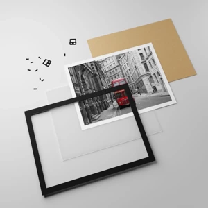 Poster in black frame - Routine Doesn't Have to Be Grey - 40x30 cm