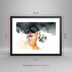 Poster in black frame - Secret of Elegance - 40x30 cm