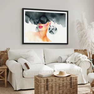 Poster in black frame - Secret of Elegance - 40x30 cm