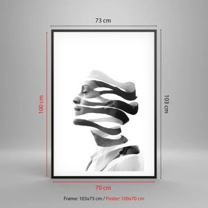 Poster in black frame - Surrealistic Portrait - 70x100 cm