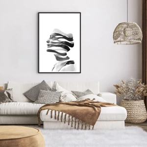 Poster in black frame - Surrealistic Portrait - 70x100 cm