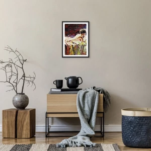 Poster in black frame - Thoughtful Venus - 30x40 cm