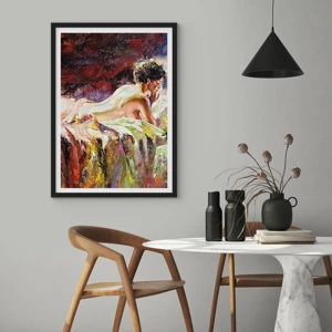 Poster in black frame - Thoughtful Venus - 30x40 cm