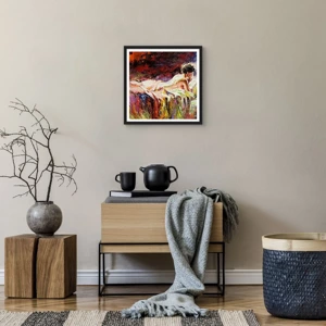 Poster in black frame - Thoughtful Venus - 40x40 cm