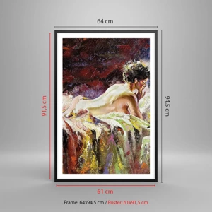 Poster in black frame - Thoughtful Venus - 61x91 cm