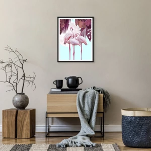 Poster in black frame - Three Bird Graces - 40x50 cm