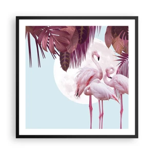 Poster in black frame - Three Bird Graces - 60x60 cm