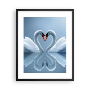 Poster in black frame - Time for Love - 40x50 cm