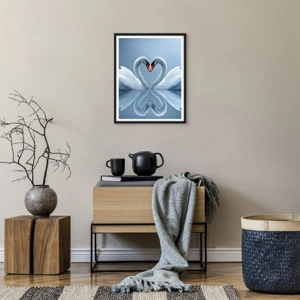 Poster in black frame - Time for Love - 40x50 cm