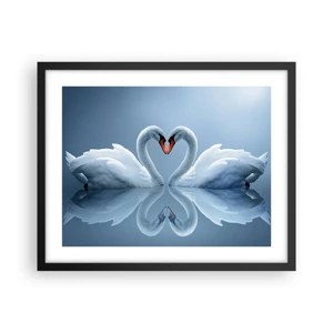 Poster in black frame - Time for Love - 50x40 cm