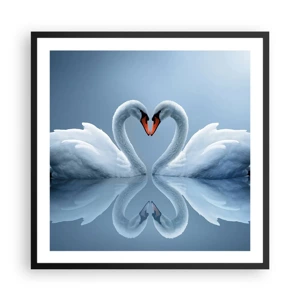 Poster in black frame - Time for Love - 60x60 cm