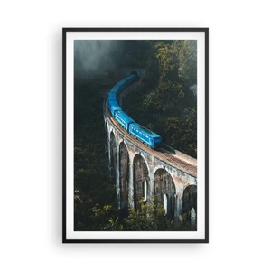 Poster in black frame - Train through Nature - 61x91 cm