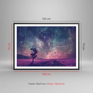 Poster in black frame - Under Magical Sky - 100x70 cm