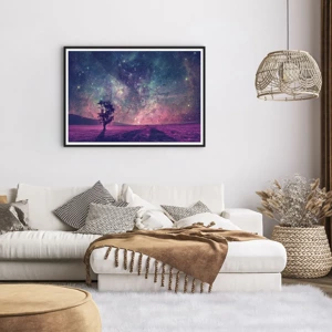 Poster in black frame - Under Magical Sky - 100x70 cm