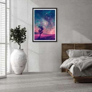 Poster in black frame - Under Magical Sky - 50x70 cm