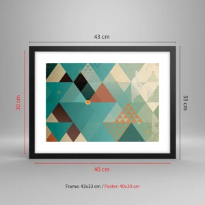 Poster in black frame - Unity in Multitude, Multitude of Unity - 40x30 cm