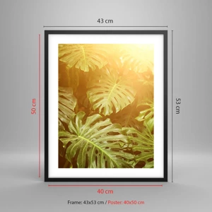 Poster in black frame - Walking into the Green - 40x50 cm