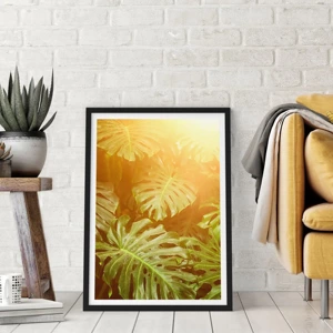 Poster in black frame - Walking into the Green - 40x50 cm