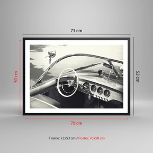 Poster in black frame - Weather for the Rich - 70x50 cm