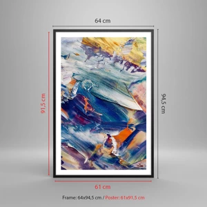 Poster in black frame - Whirlwind of Colour - 61x91 cm