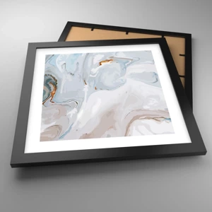 Poster in black frame - White Fusion - 30x30 cm