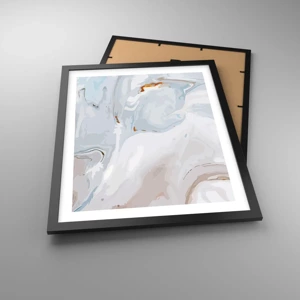 Poster in black frame - White Fusion - 40x50 cm