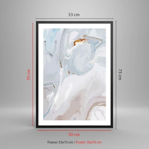 Poster in black frame - White Fusion - 50x70 cm