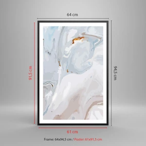 Poster in black frame - White Fusion - 61x91 cm