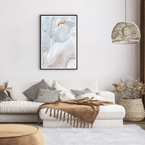 Poster in black frame - White Fusion - 61x91 cm