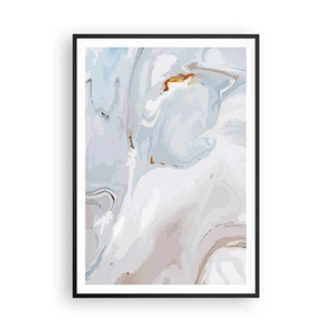 Poster in black frame - White Fusion - 70x100 cm