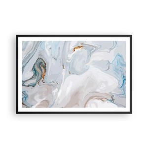 Poster in black frame - White Fusion - 91x61 cm