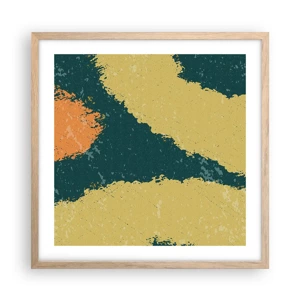 Poster in light oak frame - Abstract - Slow Motion - 50x50 cm