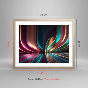 Poster in light oak frame - Architecture of Light - 50x40 cm