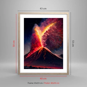 Poster in light oak frame - Beauty and Threat - 40x50 cm