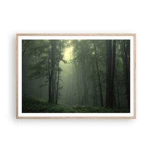 Poster in light oak frame - Before It Wakes Up - 100x70 cm