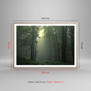 Poster in light oak frame - Before It Wakes Up - 100x70 cm