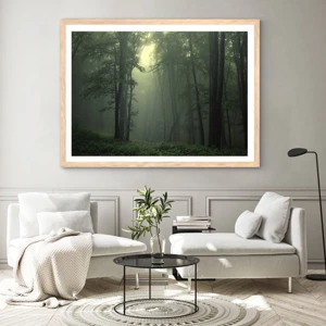 Poster in light oak frame - Before It Wakes Up - 50x40 cm