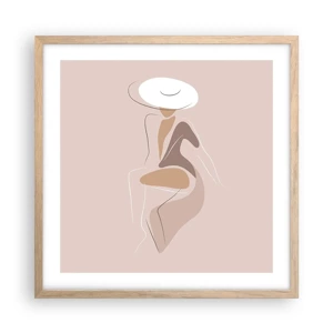 Poster in light oak frame - Being a Lady - 50x50 cm