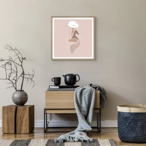 Poster in light oak frame - Being a Lady - 50x50 cm