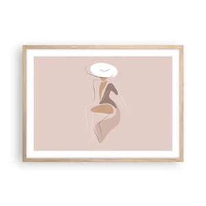 Poster in light oak frame - Being a Lady - 70x50 cm