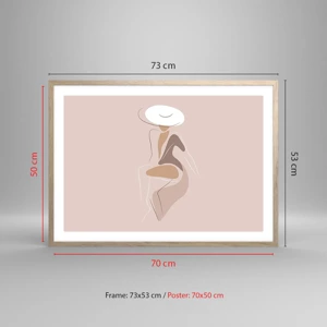 Poster in light oak frame - Being a Lady - 70x50 cm