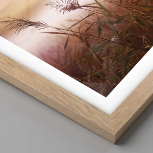 Poster in light oak frame - Blowing in the Wind - 40x50 cm