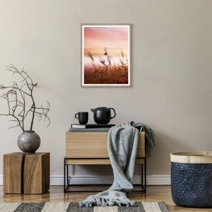 Poster in light oak frame - Blowing in the Wind - 40x50 cm