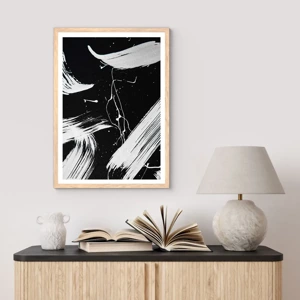 Poster in light oak frame - Breaking the Darkness - 40x50 cm