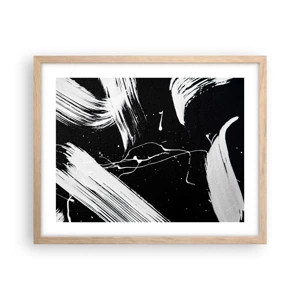 Poster in light oak frame - Breaking the Darkness - 50x40 cm