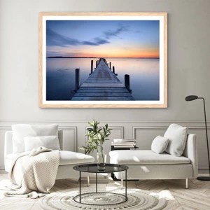 Poster in light oak frame - Calm of a Quiet Dusk - 91x61 cm