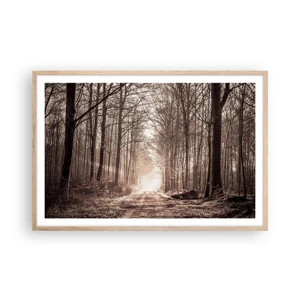 Poster in light oak frame - Cathedral of the Forest - 91x61 cm