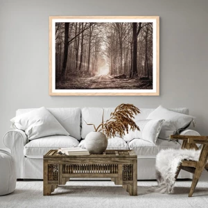 Poster in light oak frame - Cathedral of the Forest - 91x61 cm