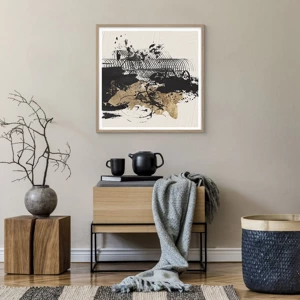 Poster in light oak frame - Composition With Passion - 60x60 cm